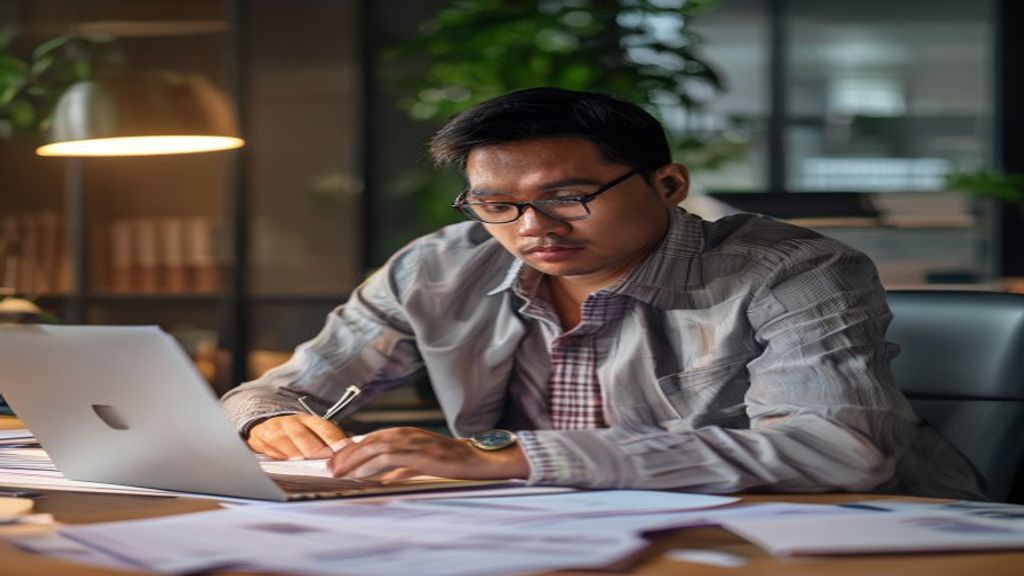 Ilustrasi dokumen legalitas CV menampilkan akta pendirian, izin usaha, dan NPWP sebagai bukti sahnya perusahaan.